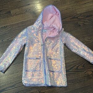 Lola and the boys sequin raincoat